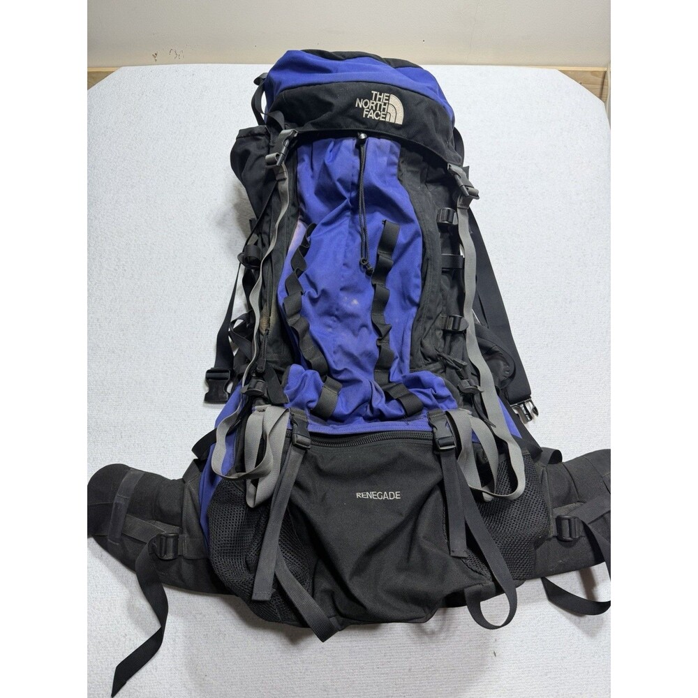 Vintage The North Face Renegade Internal Frame Hiking Backpack Blue Black